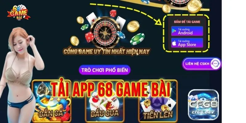 Tải app 68 game bài android
